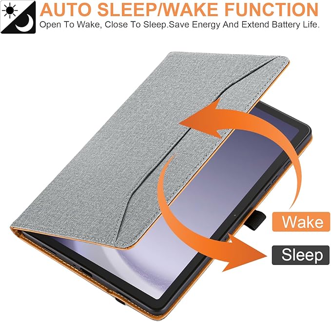 for Samsung Galaxy Tab A9 Plus Case Multiangle Stand for Samsung Tab A9 Plus Tablet Case 11 Inch SM-X210/SM-X216/SM-X218,Gray