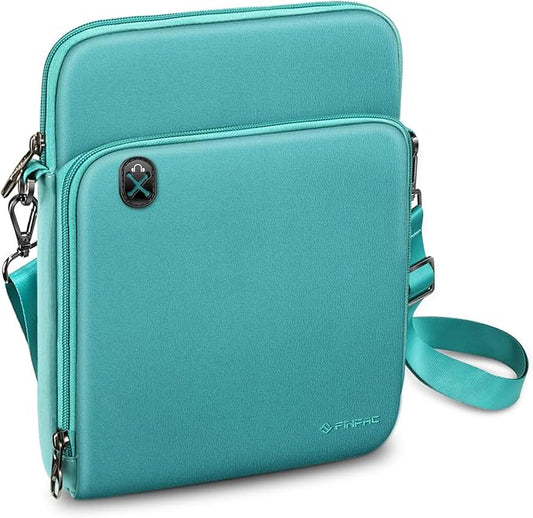 FINTIE 11 Inch Tablet Sleeve Case, Briefcase Shoulder Bag for 11" iPad (A16) 2025, Air M3 M2 2025/2024, 10.9" iPad 10th Gen, 10.9" Air 5/4, Galaxy Tab, Aqua Green
