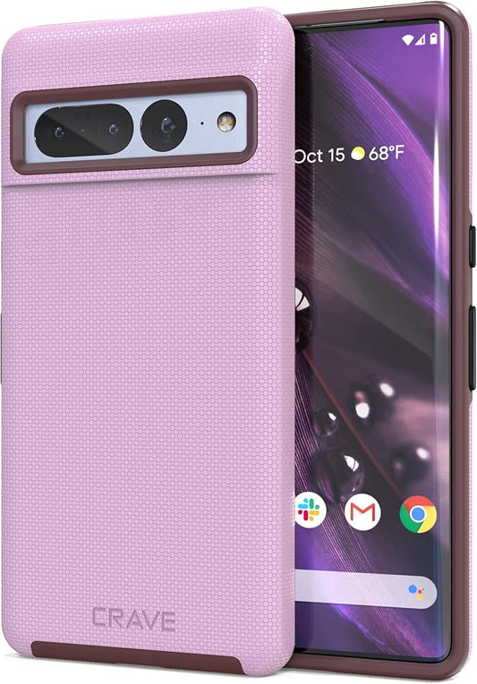 Crave Dual Guard for Google Pixel 7 Pro Case, Shockproof Protection Dual Layer Case for Google Pixel 7 Pro - Lilac