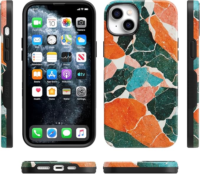 Casely iPhone 14 Case | Yes, of Quartz! | Sculpted Marble | Compatible with MagSafe | Bold Protective Design