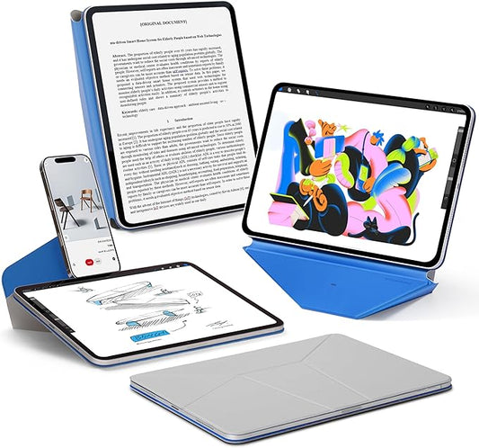 MOFT Dynamic Folio Case for iPad Air 13 Inch M3/M2 (2025/2024), iPad Pro 12.9 6th/5th/4th Gen, Silm Magnetic Stand Case with 20+ Viewing Angles, Auto Wake/Sleep, Cement x Sapphire