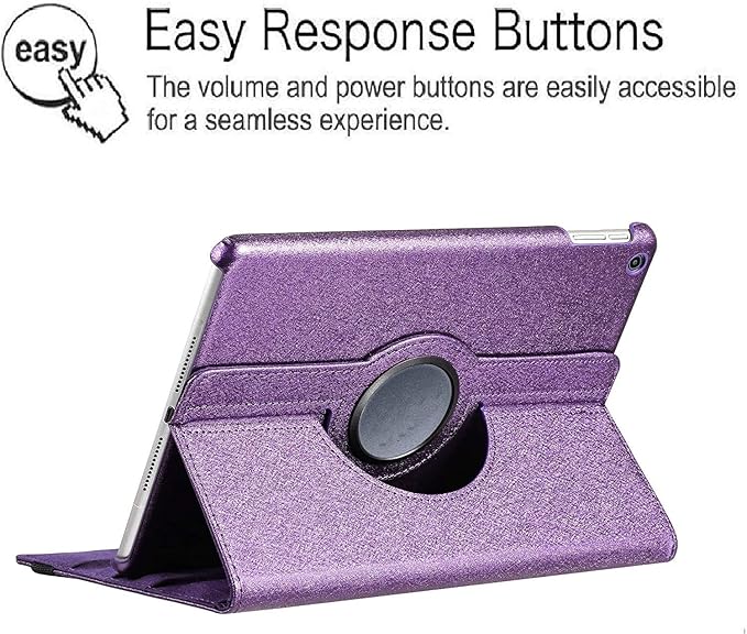 Case for Samsung Galaxy Tab A 10.1 2019, 360 Degree Rotating Stand Smart Case for Samsung Tab A 10.1 Inch Tablet [SM-T510/T515] 2019 Release (Purple)