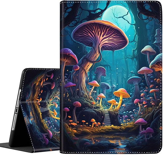 Case for Galaxy Tab A9 Plus ， Auto Sleep/Wake Multi-Angle Viewing Slim Folio Stand Cover for Samsung Galaxy Tab A9+/A9 Plus 11 Inch 2023 (SM-X210/X216/X218), Colorful Mushrooms