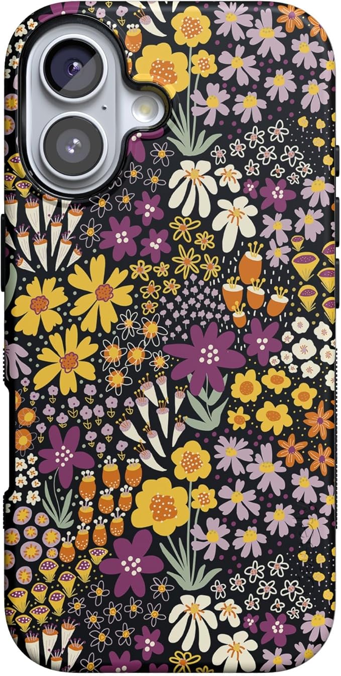 Casely iPhone 17 Case | Falling for You | Plum Floral | Compatible with MagSafe | Bold Protective Design