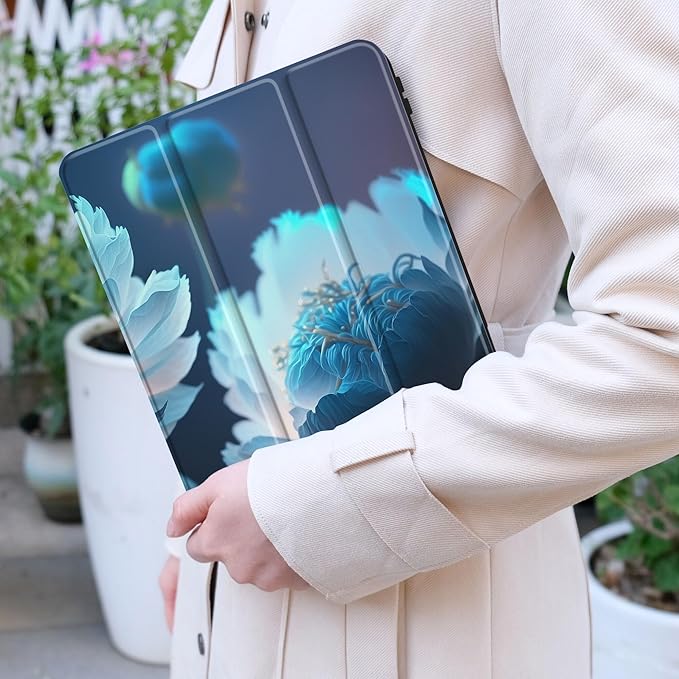 Case for Samsung Galaxy Tab S8 2022 & S7 2020, Shockproof Tablet Case for Samsung Tab S8/S7 11 inch with Auto Sleep/Wake & Trifold Stand & Soft TPU Back Cover, Blue Ponies