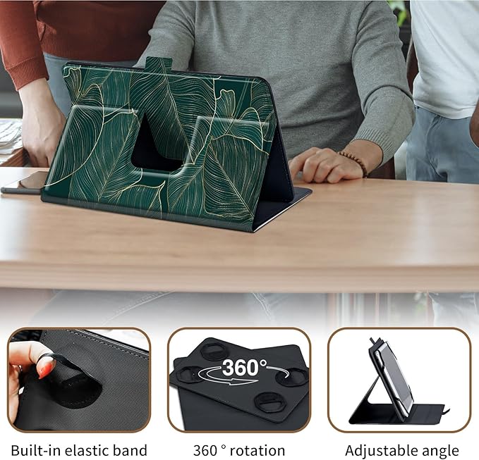 Case for Lenovo Tab P11 Pro Gen 2 11.2" 2022,Mxfdegf 360 Degree Rotating Stand and Magnetic Closure Case for 11.2 inch Lenovo Tab P11 Pro 2nd Generation,Tropical Leaves