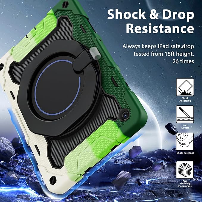 ROISKIN Case for Galaxy Tab A9 Plus 5G/ A9+ 11 Inch with HD Screen Protector & Shoulder Strap,Heavy Duty Military Case for Samsung Galaxy A9 Plus SM-X210/X216/X218 - Rotating Stand for Kids