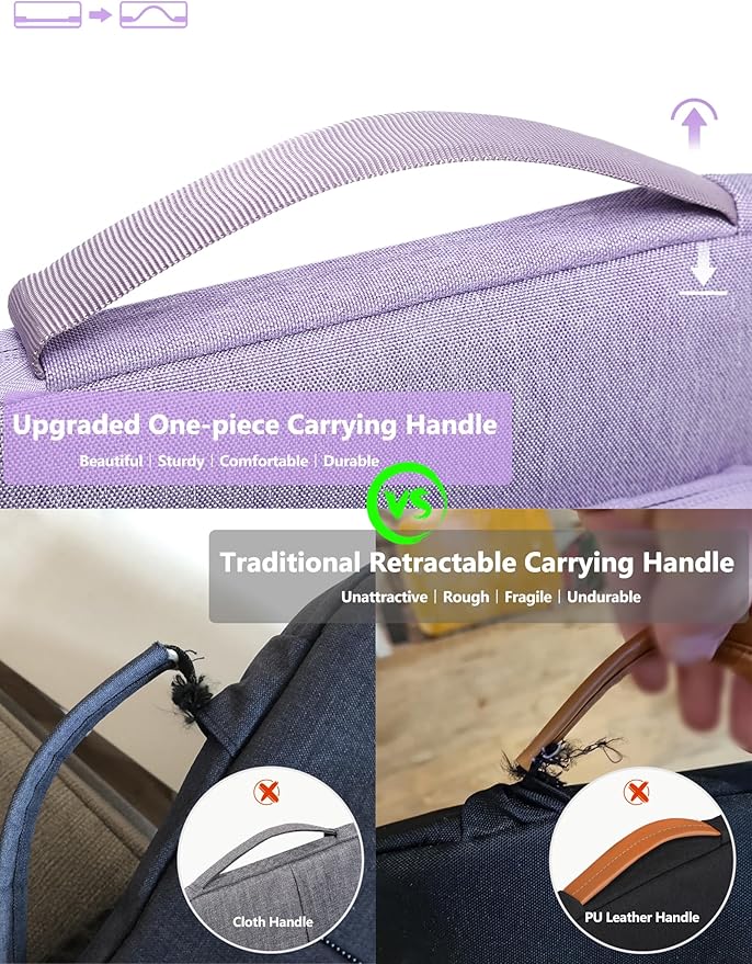 HYZUO 14-15 Inch Laptop Bag Sleeve for MacBook Air 15 M4 M3 M2, MacBook Pro 15, XPS 14/15 Plus, 15" Surface Laptop, Notebook Case for 14" Dell HP Lenovo ThinkPad Asus Acer Huawei, Lilac Purple