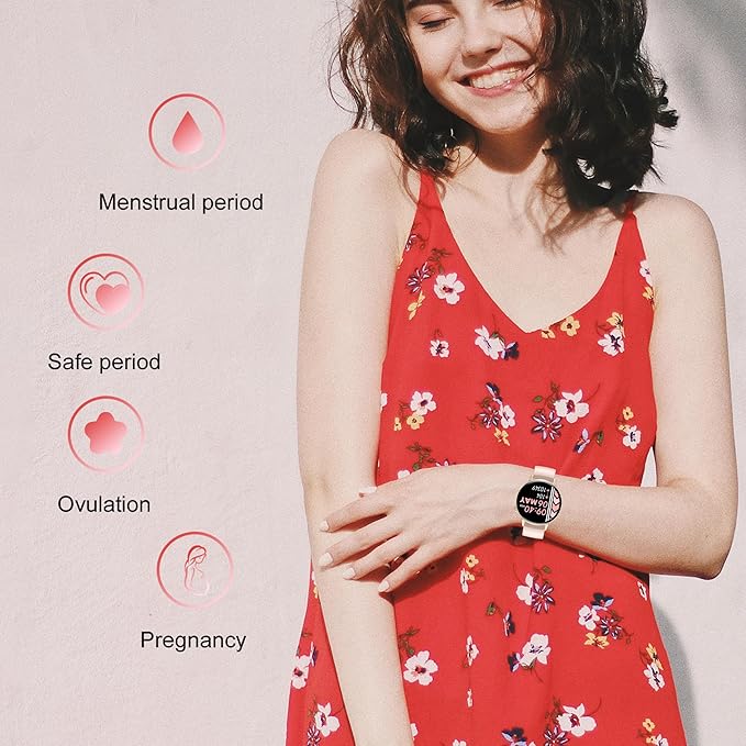 Smart Watch for Women (Make/Answer Call),1.32" HD Touch Screen Watchs for Android and iOS Phones Compatible, Fitness Tracker with Heart Rate/Sleep Monitor/AI Voice/IP68 Waterproof, Gold(3 Bands)