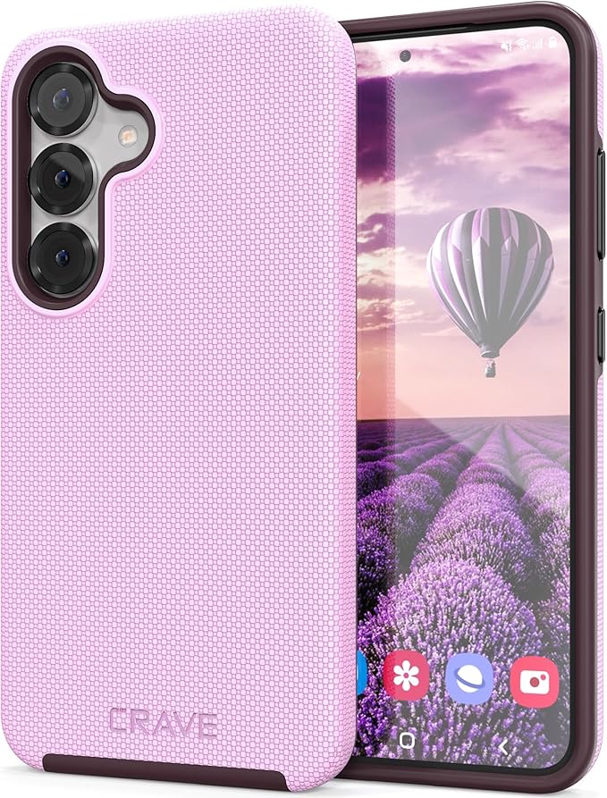 Crave Dual Guard Compatible with Samsung Galaxy S25 Case, Shockproof Protection Dual Layer Case for Samsung Galaxy S25 - Lilac