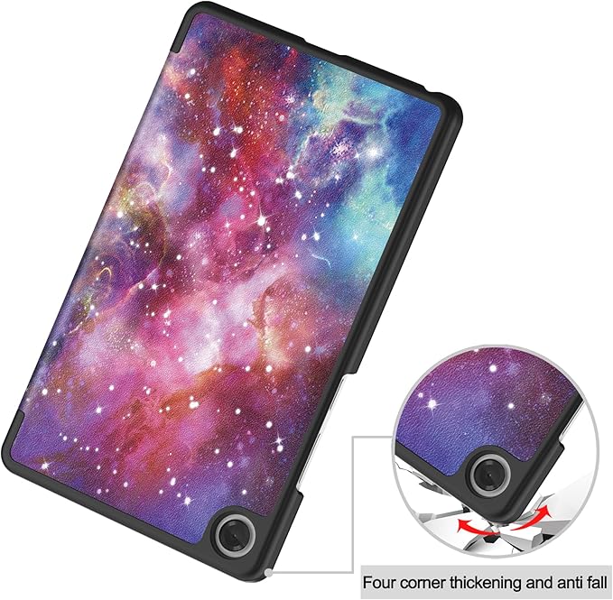 Case for Lenovo Tab One 8.7'' / Tab K9 Case, Folding Folio Ultra-Thin PU Leather Stand Case Cover with Auto Wake/Sleep for Lenovo Tab K9 8.7 Inch Outer Space
