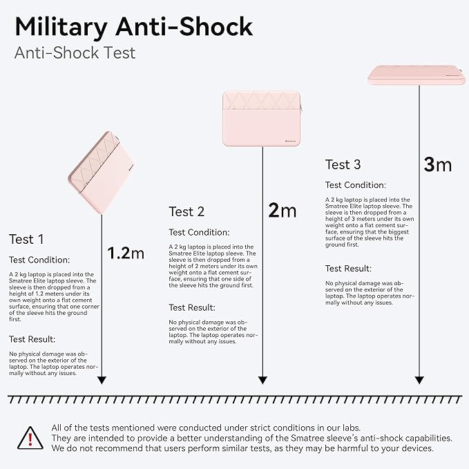 Smatree Laptop Sleeve for 14.4 inch Microsoft Surface Laptop Studio/Studio 2, Computer Case with Accessory Pocket, YKK Zipper, Patented Super Corner Design, Pink (E415P)