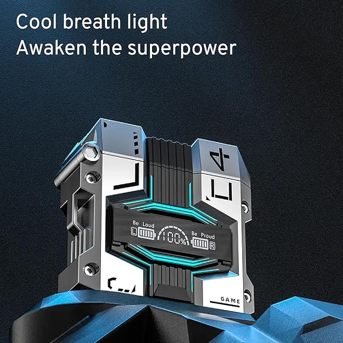 M45 True Wireless Earbuds with ENC, Bluetooth 5.3, IPX7 Waterproof, 120 Hours Long Battery Life with Built-in Mic, Compatible with iPhone & Androids (Black)