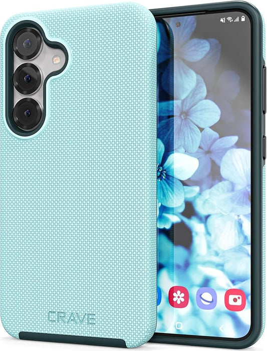 Crave Dual Guard Compatible with Samsung Galaxy S25 Case, Shockproof Protection Dual Layer Case for Samsung Galaxy S25 - Aqua