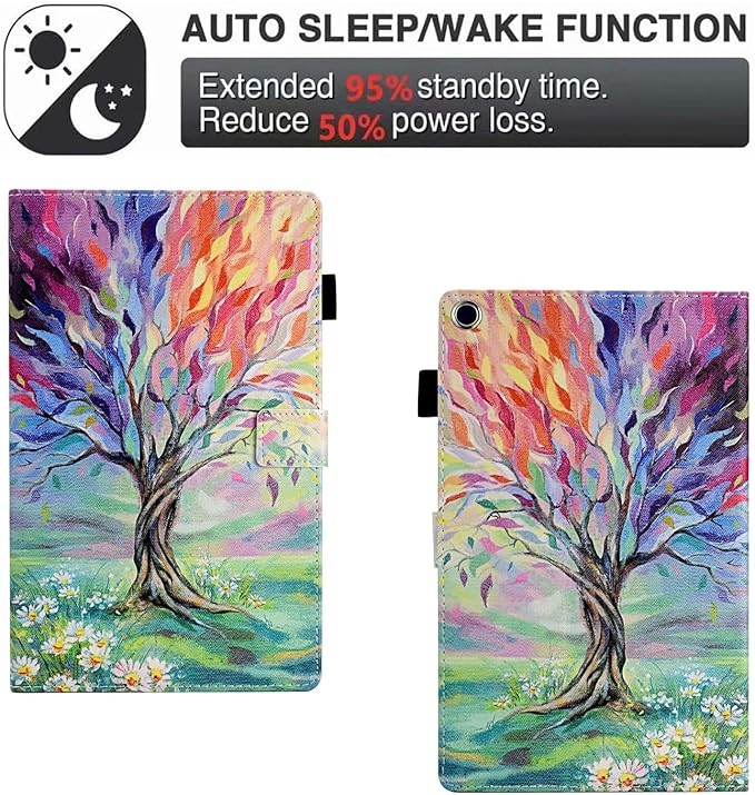 Case for Samsung Galaxy Tab A9+/A9 Plus 11 inch 2023 2024(SM-X210/X216/X218),Leather Multi Angle Stand Cover Slim Folio Protective Case for Tablet Tab A9 Plus, Auto Wake/Sleep,Tree of Life