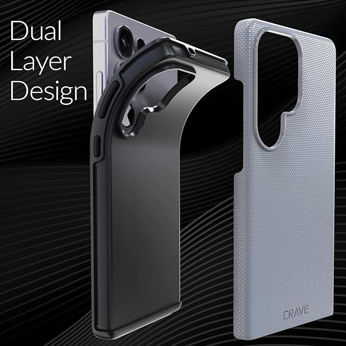 Crave Dual Guard Compatible with Samsung Galaxy S25 Ultra Case, Shockproof Protection Dual Layer Case for Samsung Galaxy S25 Ultra - Slate
