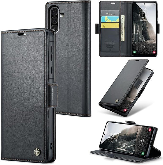 for Samsung Galaxy A36 5G Case, Premium PU Leather Wallet Case Flip Cover with [RFID Blocking][Card Holder][Stand Function] Shockproof Protective for Samsung Galaxy A36, Black