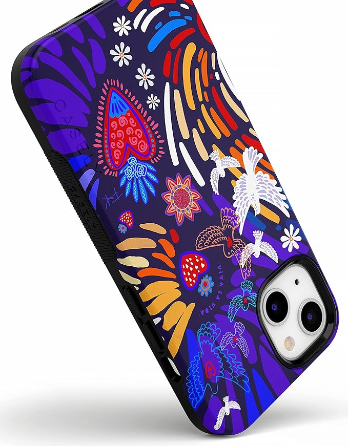 Casely iPhone 14 Case | Viva La Vida | Frida Kahlo Collage | Compatible with MagSafe | Bold Protective Design
