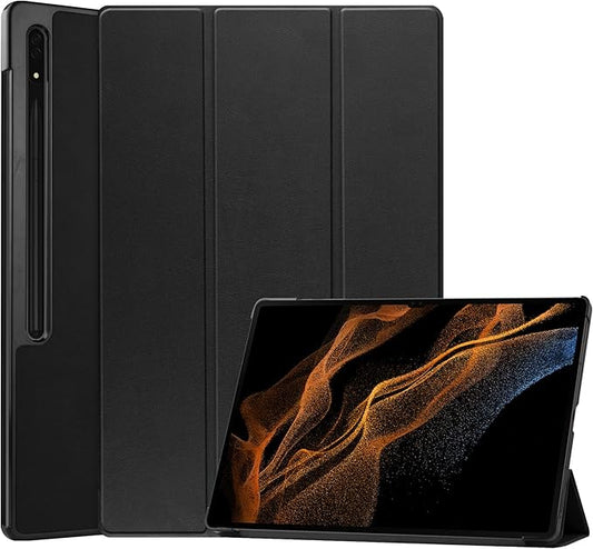 Smart Case for Galaxy Tab S10 Ultra, Ratesell Lightweight Trifold Stand Smart Case Cover with Auto Wake/Sleep for Samsung Galaxy Tab S10 Ultra 2024/ S9 Ultra 2023/ S8 Ultra 2022 14.6 Inch Black