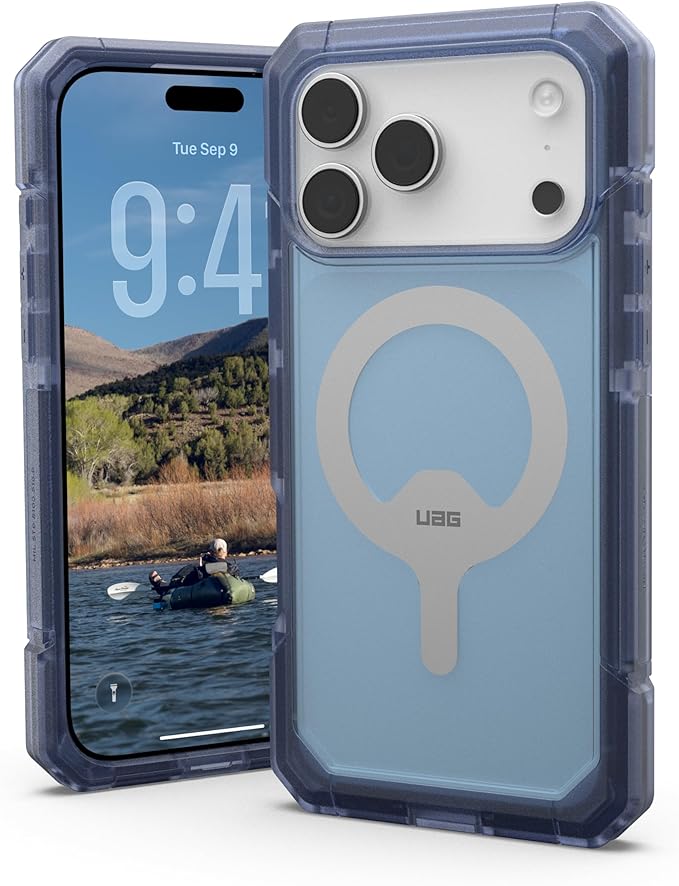 URBAN ARMOR GEAR UAG Designed for iPhone 17 Pro Max Case Trooper - Compatible with MagSafe Full Body with Port Protection Translucent Military Grade Full Body Protective Cover, Cloud Blue