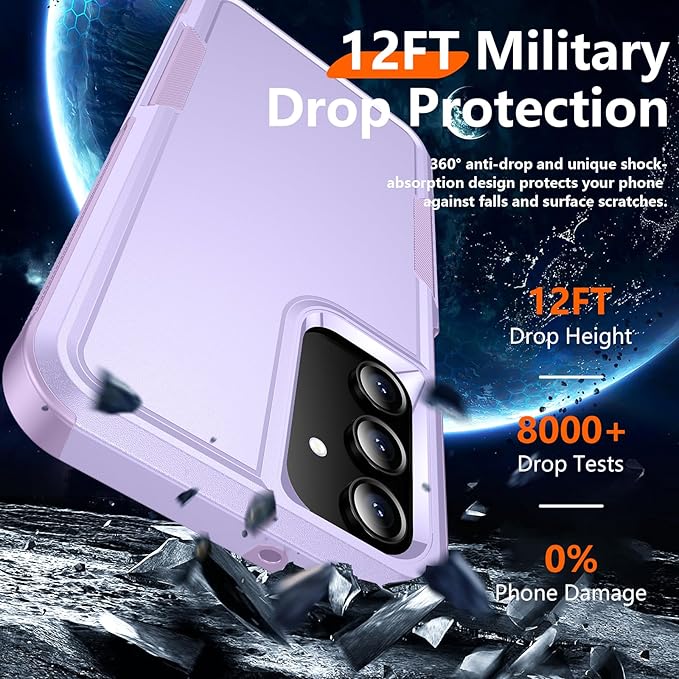 Red2Fire Designed for Samsung Galaxy A16 5G Case, [Military Grade Drop Protection] Non-Slip Heavy Duty Full Body Shockproof Protection Phone Case Galaxy A16 5G Case,Purple