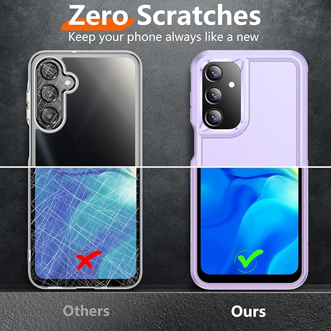 Red2Fire Designed for Samsung Galaxy A16 5G Case, [Military Grade Drop Protection] Non-Slip Heavy Duty Full Body Shockproof Protection Phone Case Galaxy A16 5G Case,Purple