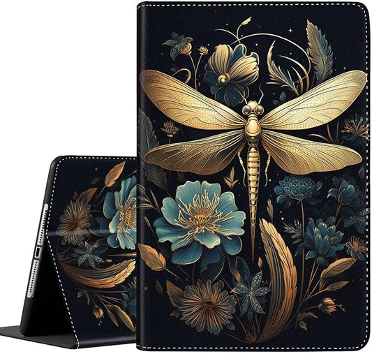 Case for Galaxy Tab A9 Plus ， Auto Sleep/Wake Multi-Angle Viewing Slim Folio Stand Cover for Samsung Galaxy Tab A9+/A9 Plus 11 Inch 2023 (SM-X210/X216/X218), Dragonfly Art
