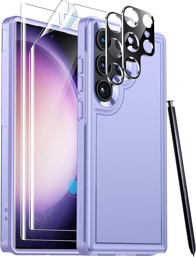 Red2Fire for Samsung Galaxy S23 Ultra Case, [Military Grade Drop Protection] Non-Slip Heavy Duty Full Body Shockproof Protection Phone Case for S23 Ultra Case 6.8 inch, Light Purple