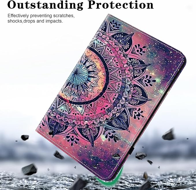 Case for Lenovo Tab M11 (TB-330FU/330XU) 11" 2024, Premium PU Leather Flip Stand Case with Elastic Band/Card Slots/Pen Holder for Lenovo Tab M11 Tablet - Mandala