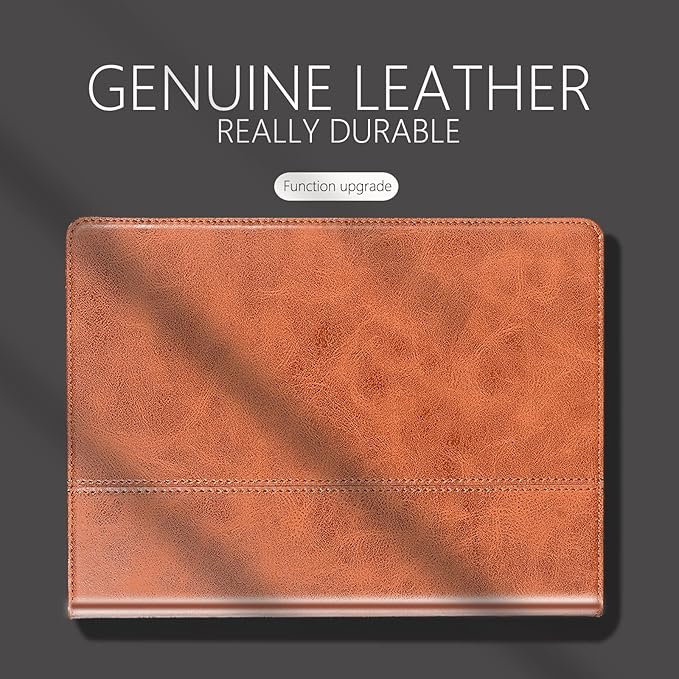 for Samsung Galaxy Tab A9+ 10.9 inch Case with S Pen Holder 2023 Model(SM-X216B/X210/X218) Genuine Leather Cover Protective Shell,Auto Wake/Sleep.Brown