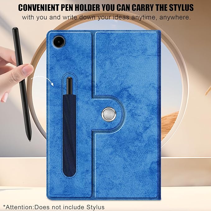 Case for Samsung Galaxy Tab A9 Plus/Galaxy Tab A9 + 11 Inch 2023 SM-X210/X216/X218 Tablet,360° Rotating Stand Cover with Auto Sleep/Wake,Dark Blue