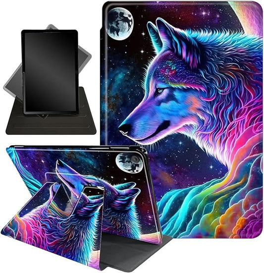 Case for Lenovo Tab M10 Plus 10.3", 360 Degree Rotating Folding Stand,with Auto Sleep/Wake Case for Lenovo Tab M10 Plus (2020 2nd Gen) TB-X606F/TB-X606X 10.3" FHD Tablet,Nebula/Galaxy Wolf