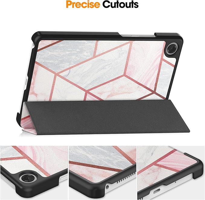 Case for Lenovo Tab One 8.7'' / Tab K9, Folding Folio Ultra-Thin PU Leather Stand Case Cover with Auto Wake/Sleep for Lenovo Tab K9 8.7 Inch Geometry