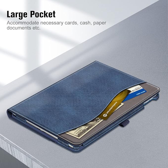 Fintie Case for iPad 9th / 8th / 7th Generation (2021/2020/2019) 10.2 Inch - [Corner Protection] Multi-Angle Viewing Stand Cover with Pocket & Pencil Holder, Auto Sleep Wake, Denim Indigo