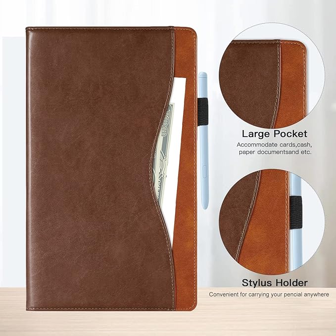 Case for Lenovo Tab P11 2nd Gen/Xiaoxin Pad Plus 2023 11.5" TB350FU/TB350XU case Bussiness Premium PU Leather Stand Folding Folio Cover for Lenovo Tab P11 2nd Gen 11.5 inch -Brown