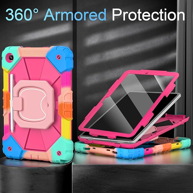 Case for Galaxy Tab A9+/ A9 Plus Cases 11 Inch (SM-X210/X216/X218) with Screen Protector/360 Rotating Stand,Military Grade Shockproof Cover for Samsung A9 Plus Tablet Case