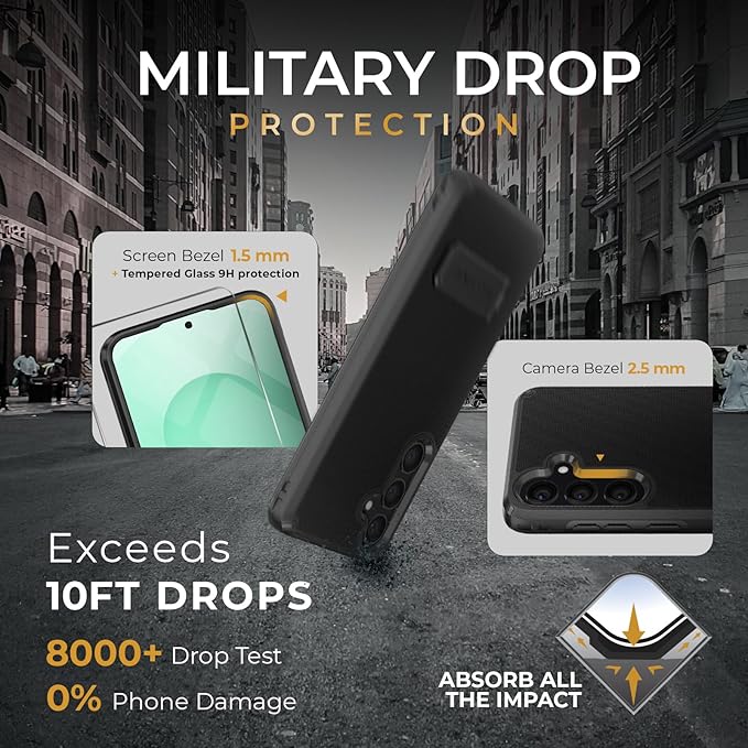 MOTIVE Compatible with Samsung Galaxy s25 Plus case Belt Clip, [10FT Military Grade] with Screen Protector, Galaxy s25 Plus case with Holster Case 6.7” | Ranger V2 [Fits s24 Plus]