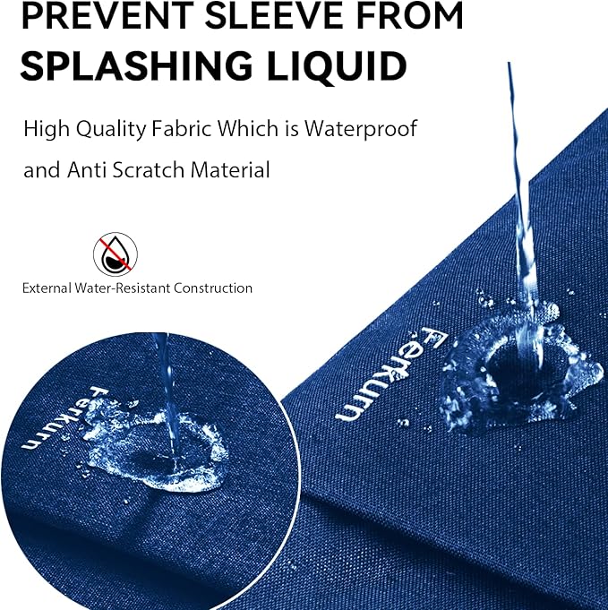 Ferkurn Laptop Case Sleeve for Men Women Chromebook Case Compatible with MacBook Air/Pro Lenovo Surface HP Dell ASUS Acer, 15.6 inch, Blue