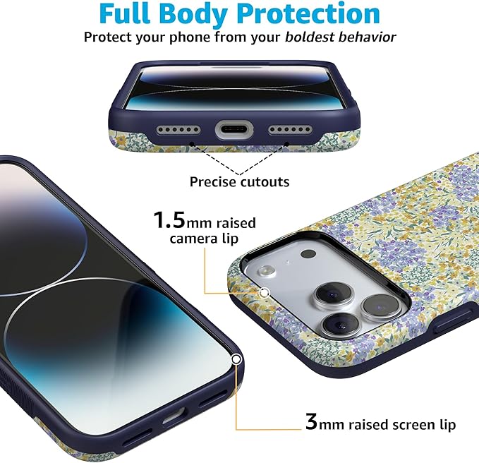 Casely iPhone 17 Pro Case | Dream Garden | Cottagecore | Compatible with MagSafe | Bold Protective Design