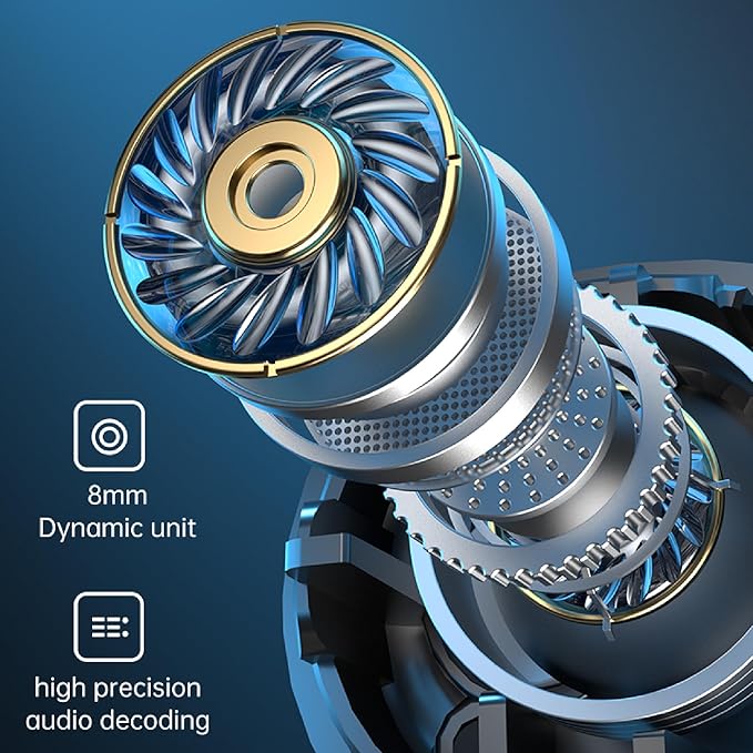 M45 True Wireless Earbuds with ENC, Bluetooth 5.3, IPX7 Waterproof, 120 Hours Long Battery Life with Built-in Mic, Compatible with iPhone & Androids (Black)