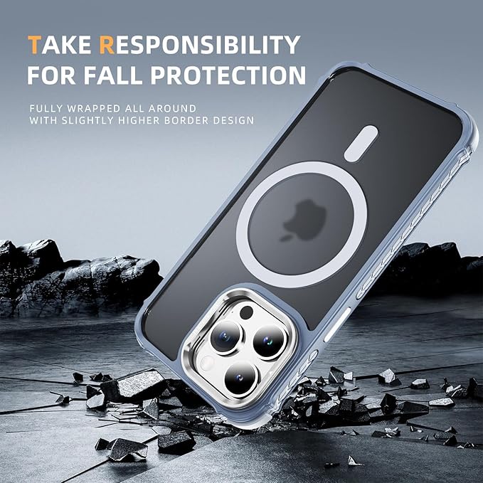 for iPhone 15 Pro Max Case, Compatible with MagSafe, Shockproof Slim Magnetic Case for iPhone 15 Pro Max (Grey)