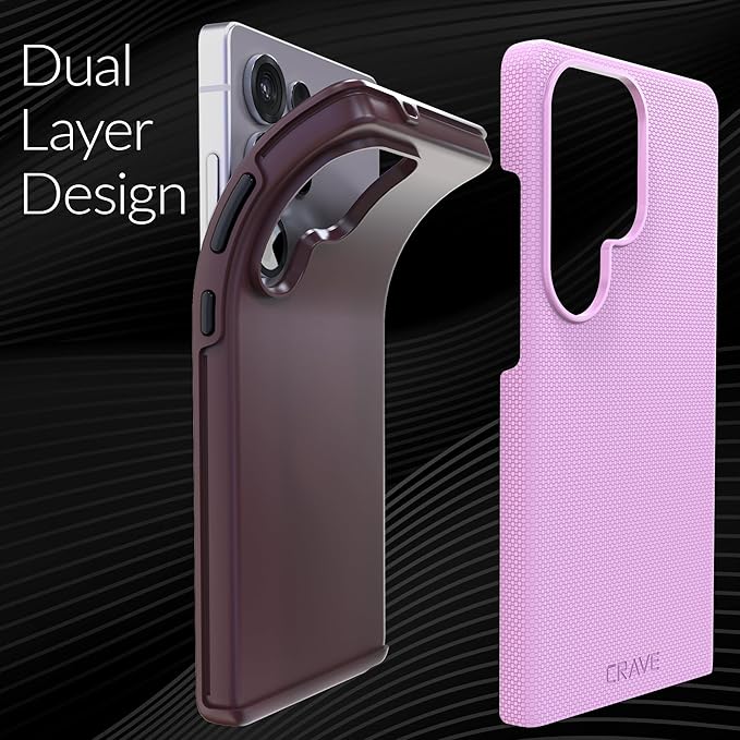 Crave Dual Guard Compatible with Samsung Galaxy S25 Ultra Case, Shockproof Protection Dual Layer Case for Samsung Galaxy S25 Ultra - Lilac