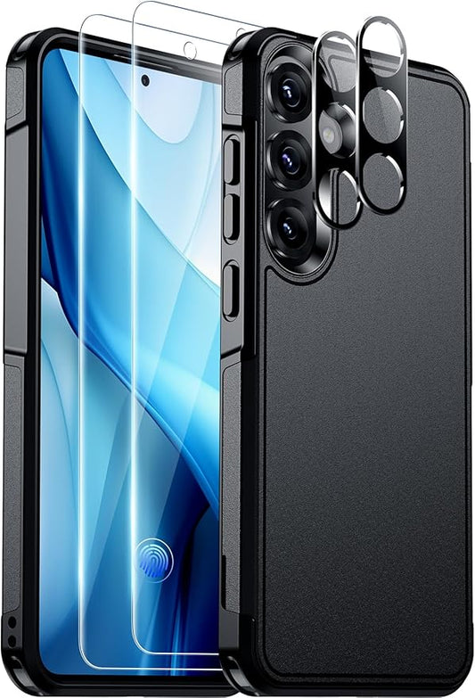 Red2Fire for Samsung Galaxy S25 Case, [Military Grade Drop Protection] Heavy Duty Full Body Shockproof Protection Non-Slip Phone Case for S25 Case 6.2 inch,Black