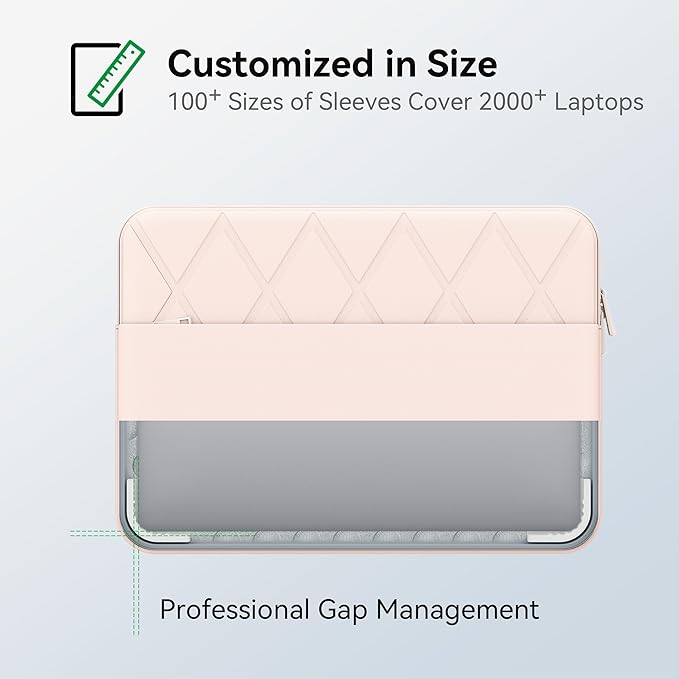 Smatree Laptop Sleeve for 12.3 inch Microsoft Surface Pro 7+/Surface Pro 7, Microsoft Protective Laptop Case with Accessory Pocket, YKK Zipper, Patented Super Corner Design, Pink (E431P)