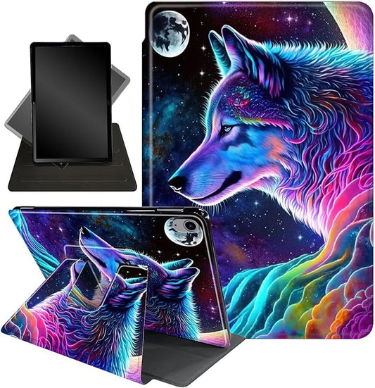 Case for Lenovo Tab P11 Plus Case 2021 (TB-J616F / J616X), 360 Degree Rotating Folding Stand,with Auto Sleep/Wake Case for Lenovo Tab P11 11” 2020 (TB-J606F TB-J606X),Nebula/Galaxy Wolf