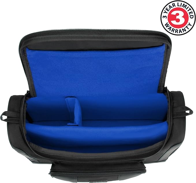 USA Gear Small Messenger Bag Compatible with Microsoft Surface Pro 11th Gen/10/9/8/7, Surface Laptop 13-inch (2025) - Shoulder Bag Travel Tablet Case Fits Accessories, Charger, Keyboard, Mouse (Blue)