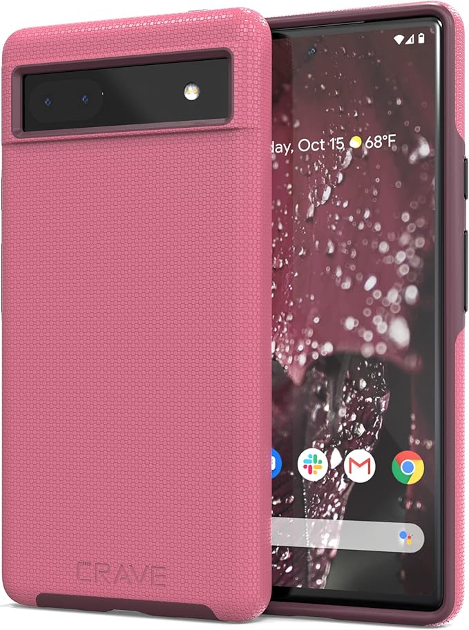 Crave Dual Guard for Google Pixel 6a Case, Shockproof Protection Dual Layer Case for Google Pixel 6a - Berry