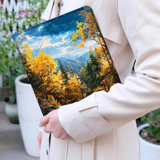 Case for Samsung Galaxy Tab A9+ 11 Inch 2023 Release (SM-X210/X216/X218), Adjustable Stand Auto Wake/Sleep Smart Case for Galaxy Tab A9 Plus Tablet - Mountain Forest