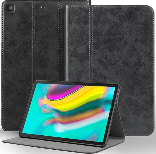 for Samsung Galaxy Tab S5E 10.5 inch Case 2019 Model(SM-T720/T725C/T727) Genuine Leather Cover Protective Shell,Auto Wake/Sleep.Black