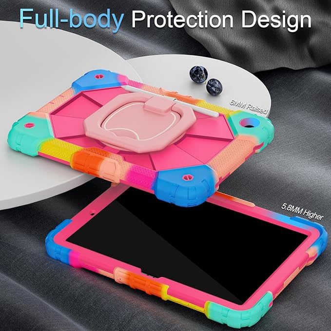 Case for Galaxy Tab A9+/ A9 Plus Cases 11 Inch (SM-X210/X216/X218) with Screen Protector/360 Rotating Stand,Military Grade Shockproof Cover for Samsung A9 Plus Tablet Case